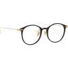Linda Farrow - Linear Gray Oval Optical Glasses in Black - LF02C1OPT - Linda Farrow Eyewear - Avvenice