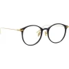 Linda Farrow - Linear Gray A Oval Optical Glasses in Black - LF02AC1OPT - Linda Farrow Eyewear - Avvenice