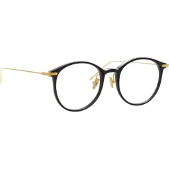 Linda Farrow - Linear Gray A Oval Optical Glasses in Black - LF02AC1OPT - Linda Farrow Eyewear - Avvenice