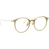 Linda Farrow - Linear Gray A Oval Optical Glasses in Khaki - LF02AC7OPT - Linda Farrow Eyewear - Avvenice