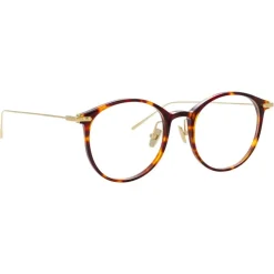 Linda Farrow - Linear Gray A Oval Optical Glasses in Tortoiseshell - LF02AC3OPT - Linda Farrow Eyewear - Avvenice