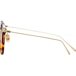 Linda Farrow - Linear Gray Oval Optical Glasses in Tortoiseshell - LF02C3OPT - Linda Farrow Eyewear - Avvenice