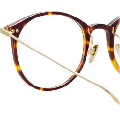 Linda Farrow - Linear Gray Oval Optical Glasses in Tortoiseshell - LF02C3OPT - Linda Farrow Eyewear - Avvenice