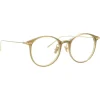 Linda Farrow - Linear Gray Oval Optical Glasses in Khaki - LF02C7OPT - Linda Farrow Eyewear - Avvenice