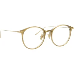 Linda Farrow - Linear Gray Oval Optical Glasses in Khaki - LF02C7OPT - Linda Farrow Eyewear - Avvenice