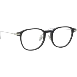 Linda Farrow - Linear Meier A D-Frame Optical Glasses in Black - LF16AC2OPT - Linda Farrow Eyewear - Avvenice