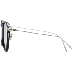 Linda Farrow - Linear Meier A D-Frame Optical Glasses in Black - LF16AC2OPT - Linda Farrow Eyewear - Avvenice