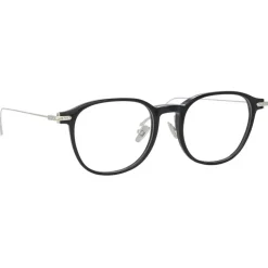 Linda Farrow - Linear Meier D-Frame Optical Glasses in Black - LF16C2OPT - Linda Farrow Eyewear - Avvenice