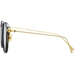 Linda Farrow - Linear Meier D-Frame Optical Glasses in Black - LF16C1OPT - Linda Farrow Eyewear - Avvenice