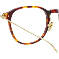 Linda Farrow - Linear Meier A D-Frame Optical Glasses in Tortoiseshell - LF16AC3OPT - Linda Farrow Eyewear - Avvenice