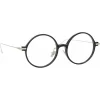 Linda Farrow - Linear Savoye Round Optical Glasses in Black - LF09C2OPT - Linda Farrow Eyewear - Avvenice