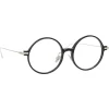 Linda Farrow - Linear Savoye A Round Optical Glasses in Black - LF09AC2OPT - Linda Farrow Eyewear - Avvenice
