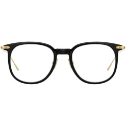 Linda Farrow - Linear Stern A Square Optical Glasses in Black - LF04AC1OPT - Linda Farrow Eyewear - Avvenice