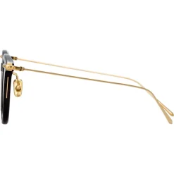 Linda Farrow - Linear Stern A Square Optical Glasses in Black - LF04AC1OPT - Linda Farrow Eyewear - Avvenice