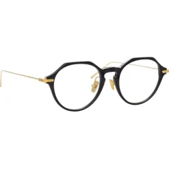 Linda Farrow - Linear Wren Angular Optical Glasses in Black - LF05C1OPT - Linda Farrow Eyewear - Avvenice