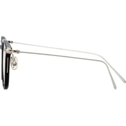 Linda Farrow - Linear Wright Rectangular Optical Glasses in Black - LF07C2OPT - Linda Farrow Eyewear - Avvenice