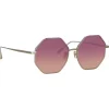 Linda Farrow - Llanas Hexagon Sunglasses in Light Gold Wine - LFL1253C7SUN - Linda Farrow Eyewear - Avvenice