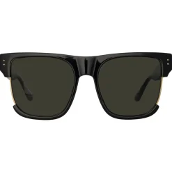 Linda Farrow - Lomas D-Frame Sunglasses in Black - LFL1438C1SUN - Linda Farrow Eyewear - Avvenice