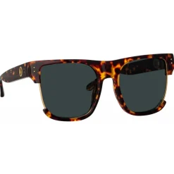 Linda Farrow - Lomas D-Frame Sunglasses in Tortoiseshell - LFL1438C2SUN - Linda Farrow Eyewear - Avvenice