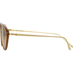 Linda Farrow - Lucy Cat Eye Sunglasses in Tobacco - LFL1086C3SUN - Linda Farrow Eyewear - Avvenice