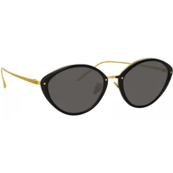 Linda Farrow - Lucy Cat Eye Sunglasses in Black - LFL1086C1SUN - Linda Farrow Eyewear - Avvenice