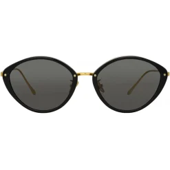 Linda Farrow - Lucy Cat Eye Sunglasses in Black - LFL1086C1SUN - Linda Farrow Eyewear - Avvenice