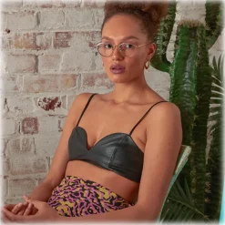 Linda Farrow - Luis Oval Optical Glasses in Yellow Gold White Gold - LFL1224C4OPT - Linda Farrow Eyewear - Avvenice