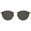 Linda Farrow - Luis Oval Sunglasses in Yellow Gold Black - LFL1224C5SUN - Linda Farrow Eyewear - Avvenice