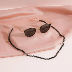 Linda Farrow - Luis Oval Sunglasses in Yellow Gold Black - LFL1224C5SUN - Linda Farrow Eyewear - Avvenice