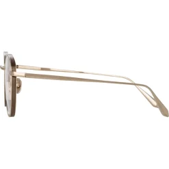 Linda Farrow - Luna Oval Optical Glasses in Light Gold - LFL1229C3OPT - Linda Farrow Eyewear - Avvenice