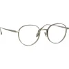 Linda Farrow - Luna Oval Optical Glasses in White Gold - LFL1229C2OPT - Linda Farrow Eyewear - Avvenice