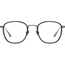 Linda Farrow - Maco Squared Optical Glasses in White Gold - LFL1220C2OPT - Linda Farrow Eyewear - Avvenice