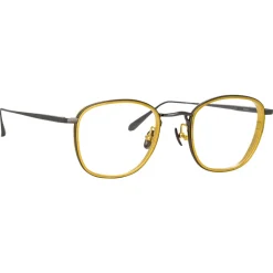 Linda Farrow - Maco Squared Optical Glasses in Nickel - LFL1220C4OPT - Linda Farrow Eyewear - Avvenice