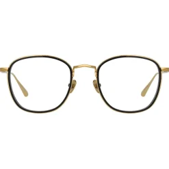 Linda Farrow - Maco Squared Optical Glasses in Yellow Gold - LFL1220C1OPT - Linda Farrow Eyewear - Avvenice