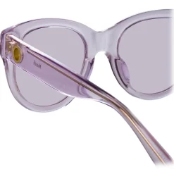Linda Farrow - Madi Oversized Sunglasses in Lilac - LFL1257C4SUN - Linda Farrow Eyewear - Avvenice