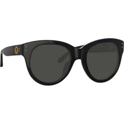 Linda Farrow - Madi Oversized Sunglasses in Black - LFL1257C1SUN - Linda Farrow Eyewear - Avvenice
