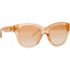 Linda Farrow - Madi Oversized Sunglasses in Peach - LFL1257C3SUN - Linda Farrow Eyewear - Avvenice