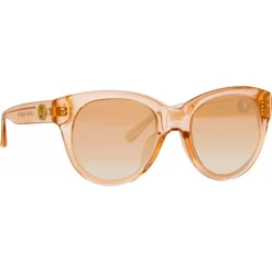 Linda Farrow - Madi Oversized Sunglasses in Peach - LFL1257C3SUN - Linda Farrow Eyewear - Avvenice