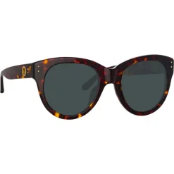 Linda Farrow - Madi Oversized Sunglasses in Tortoiseshell - LFL1257C2SUN - Linda Farrow Eyewear - Avvenice