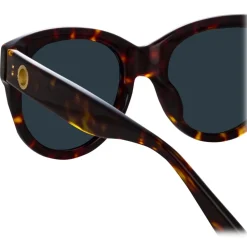 Linda Farrow - Madi Oversized Sunglasses in Tortoiseshell - LFL1257C2SUN - Linda Farrow Eyewear - Avvenice