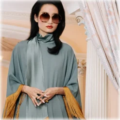 Linda Farrow - Margot Hexagon Sunglasses in Tortoiseshell - LFL1308C2SUN - Linda Farrow Eyewear - Avvenice