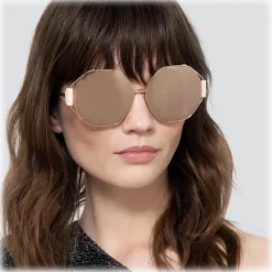 Linda Farrow - Marie Oversized Sunglasses in Rose Gold - LFL1089C4SUN - Linda Farrow Eyewear - Avvenice