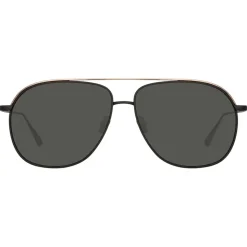 Linda Farrow - Matis Aviator Sunglasses in Black - LFL1279C1SUN - Linda Farrow Eyewear - Avvenice