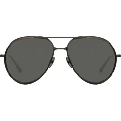 Linda Farrow - Matisse Aviator Sunglasses in Nickel (Men’s) - LFL1207C4SUN - Linda Farrow Eyewear - Avvenice