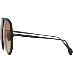 Linda Farrow - Matisse Aviator Sunglasses in Matt Nickel Camel (Men’s) - LFL1207C5SUN - Linda Farrow Eyewear - Avvenice
