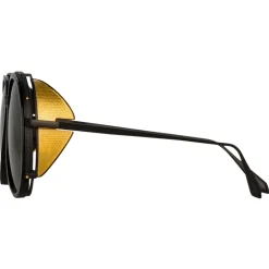 Linda Farrow - Maverick Aviator Sunglasses in Nickel - LFL1358C1SUN - Linda Farrow Eyewear - Avvenice