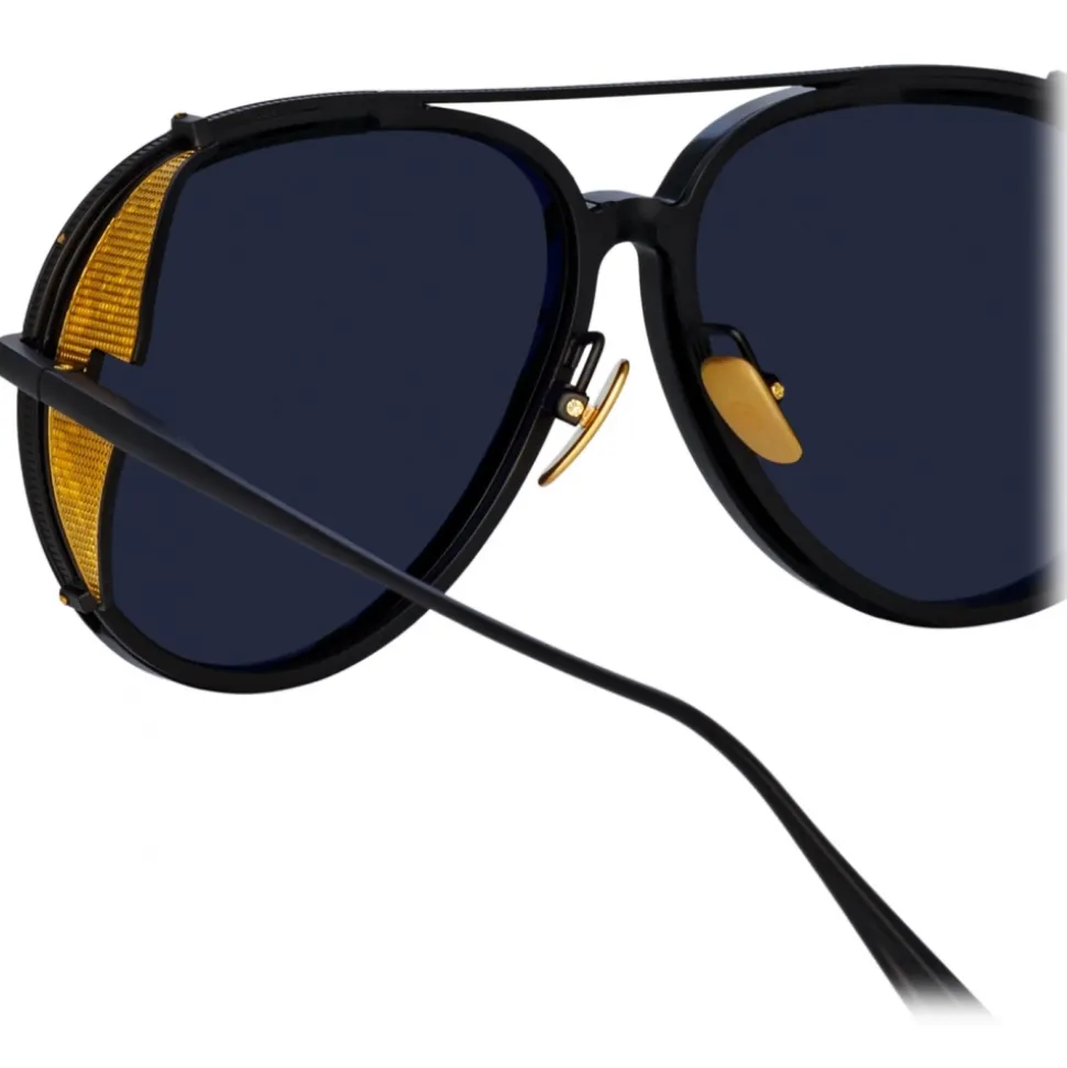 Linda Farrow - Maverick Aviator Sunglasses in Nickel (Men’s) - LFL1358C1SUN - Linda Farrow Eyewear - Avvenice