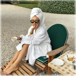 Linda Farrow - Max D-Frame Sunglasses in Black Yellow Gold - LFL71C51SUN - Linda Farrow Eyewear - Avvenice