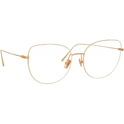 Linda Farrow - Maya Cat Eye Optical Glasses in Rose Gold - LF38C3OPT - Linda Farrow Eyewear - Avvenice