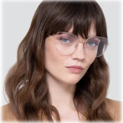 Linda Farrow - Maya Cat Eye Optical Glasses in Rose Gold - LF38C3OPT - Linda Farrow Eyewear - Avvenice